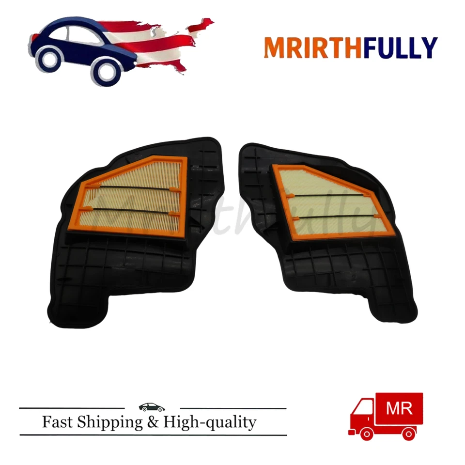 2x Par de filtros de aire del motor izquierdo+derecho BMW 550i 650i 750i 750Li X5 X6 4,4 L Foto 3 de 4