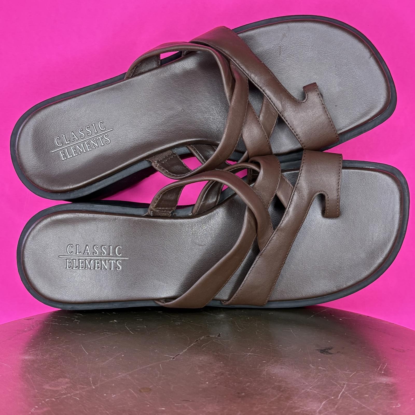 Classic Elements Halsted Brown Leather Strappy To… - image 7