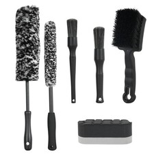 6PCS Car Rim Brushes for Cleaning Wheels, Car Detailing Cleaning Wash Brush S...