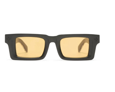 Ksubi Smiths II Rectangle Sunglasses Black Gold Unisex New *defected*