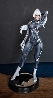 3D Print -Handgefertigte Fan Art Skulptur ''Black Cat'' by CA3D -Unikat