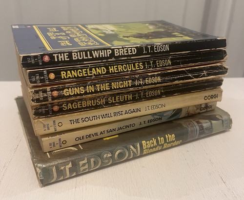 J T Edson 7 Bücher Konvolut - Western Cowboy - Corgi Bücher Vintage Restposten - Bild 1 von 21