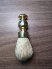 Vintage Solid Brass Shaving Brush Natural Bristle Mens Vanity Grooming 