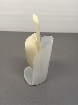 1955 Vintage Tupperware Rocker Scoop Clear Flour Sugar Rice W/ 1/2 Cup Scoop B10