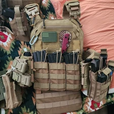 Plate carrier set ups plus battle belt