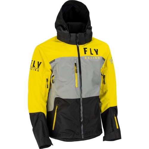 Fly Racing Carbon Jacket Yellow/Grey - Small 470-4136S