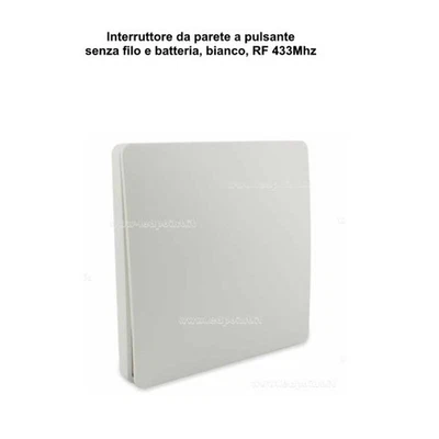 Interrupteur Mural Cinetique Sans Fil 1 Bouton 433 Mhz Batterie BIANC LEDPOINT - Photo 1/2