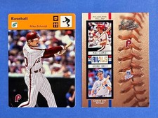 MIKE SCHMIDT Donruss Playoff 2004 SPORTCASTER /40 & 2005 LEATHER & LUMBER  /2000