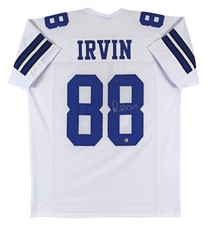 Michael Irvin Authentic Signed White Pro Style Jersey Autographed BAS Witnessed