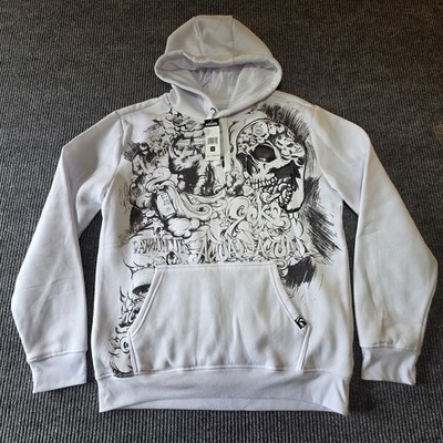 Ecko Unltd. Men's M White Hoodie Pullover  Graphic Print Long Sleeve - New!