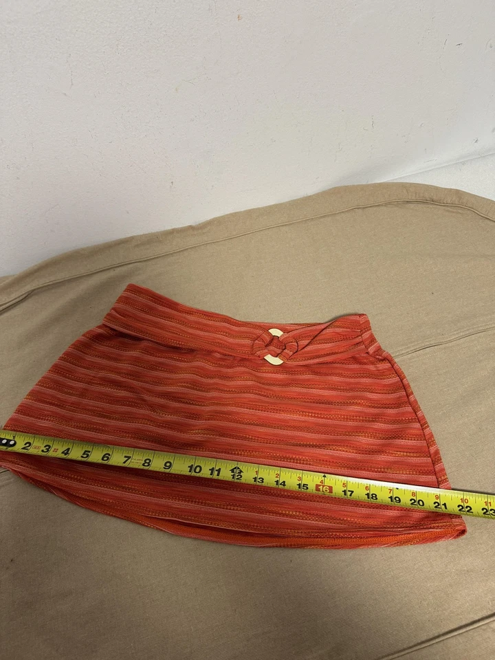 Falda de Natación St. John Para Mujer Pequeña Naranja Oro Rayas Anillo Hecho EE. UU. Estilo 1000 Foto 4 de 4
