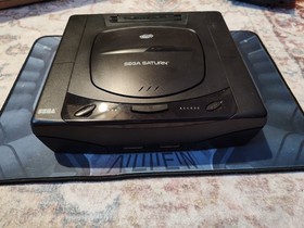 SEGA Saturn MK-80000 Black Console, Controller, OEM Cables, Game