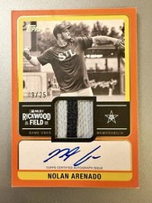 2025 Topps Update Nolan Arenado 9/25 Orange Rickwood Auto Relic SSP #RWAR-NA