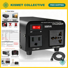 500W Voltage Transformer Power Converter 110V/220V Dual Voltage Adapter