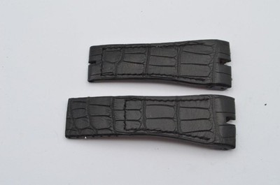 ROGER DUBUIS LEDER ARMBAND 27MM FÜR FALTSCHLIESSE 20MM NEU SCHWARZ 27-20 XS