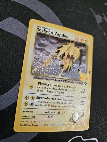 Rocket's Zapdos 15/132 Celebrations: Classic Collection Holo Rare NM - Picture 2 of 6