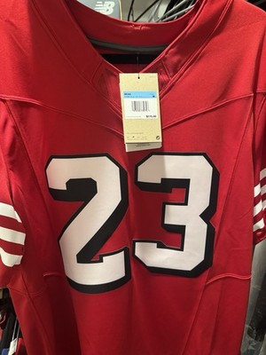 Nike  fuse San Francisco 49ers Christian Mccaffrey jersey red 94 throwback 