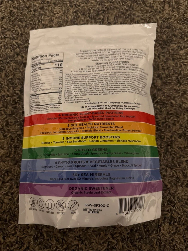 Wow😱😦 1 Suzanne Somers BUENO RENOVADO Superalimento Proteína Fórmula Salud Intestinal Orgánico Foto 3 de 3