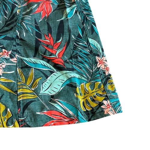 Gonna a strappo hawaiana tropicale stampa floreale asciugatura rapida taglia small donna - Foto 10 di 12