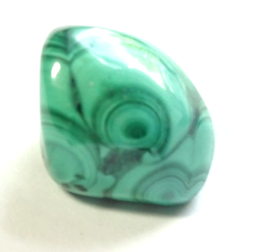 LOVELY MALACHITE TUMBLESTONE electromagnetic filter 2.1 x 1.4 cms 8.50 gms #4 - Picture 2 of 4