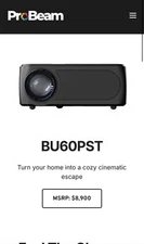 ProBeam BU60PST 8K 6200 Lumen Laser Projector/ Titan TNS-72 Brand New, Black