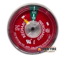 100 PSI Pressure Gauge for Water Fire Extinguisher (Universal Replacement)