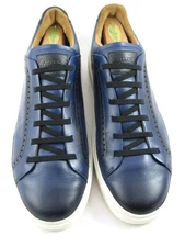 Allen Edmonds "OLIVER" Slip-On Stretch BROGUE Lace Sneakers 14 D Navy   (696N)