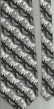 Jerry Garcia Silk Necktie Gray White Black  Dawn At Ritz Carlton  Free Shipping