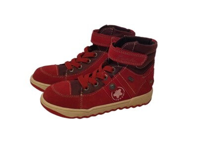 Lurchi Shoes Girls Boots Leather Waterproof Wide Medium Salamander Red