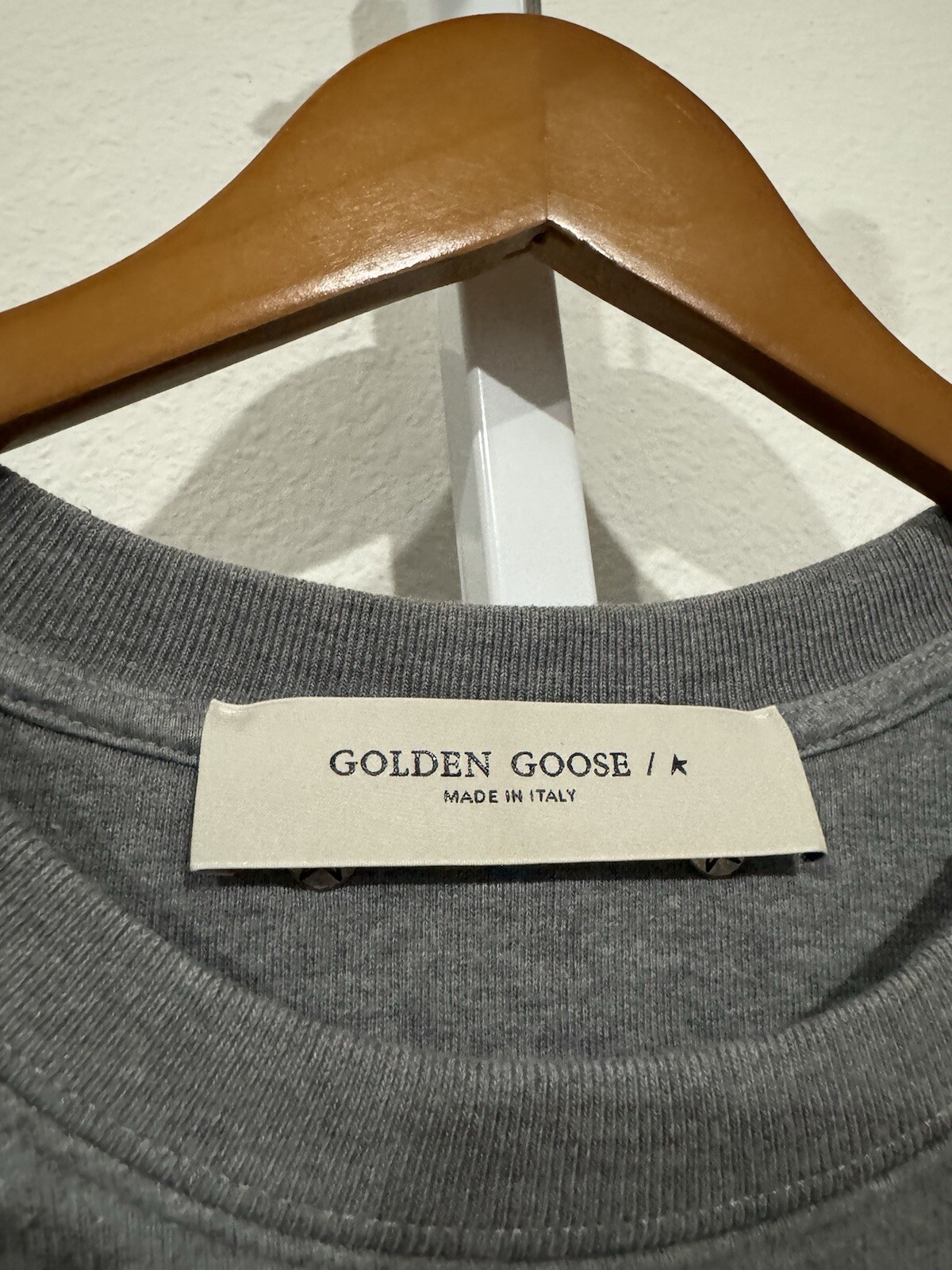 Golden Goose Deluxe Brand Crew Sweatshirt Sz L Grey / Stitched Letters image 3