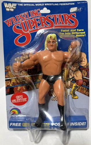 WWF LJN Greg Valentine Wrestling Superstars Blue C...
