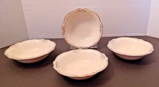 Homer Laughlin Silver Rose Patrician Virginia Rose Fruit Dessert Sauce Bowls 4 A