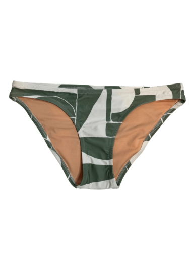 Madewell size XS green & white abstract print bikini swim bottom new with tags - Picture 1 of 6