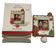 2014 Hallmark One Cute Heart Cookie Baby's First Christmas Ornament Collectible