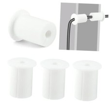 4 Pcs Cable Grommet for 1 Inch Wall Hole 8.5 mm Wires Silicone Rubber White