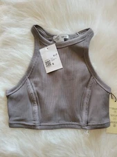 NWT Dark Grey Active Cropped Tank Top Sz Small