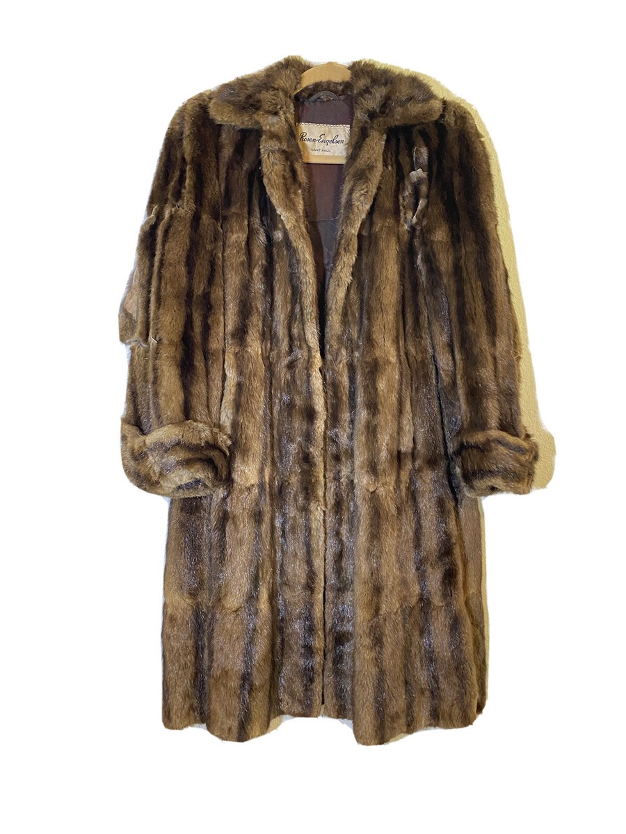 Vintage Rosen-Engelson Saint Paul Women Mink Fur Long Trench