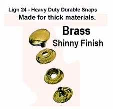 Leather Snap Fastener Brass Heavy Duty for Thick Materials 10 sets KIT W/TOOLS 