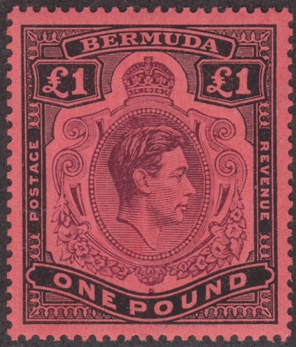 Bermudas 1951 Scott No. 128a MNH XF Excelente