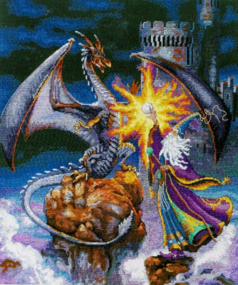 DIMENSIONS Gold Collection MAGNIFICENT WIZARD Counted Cross Stitch Kit RARE P1