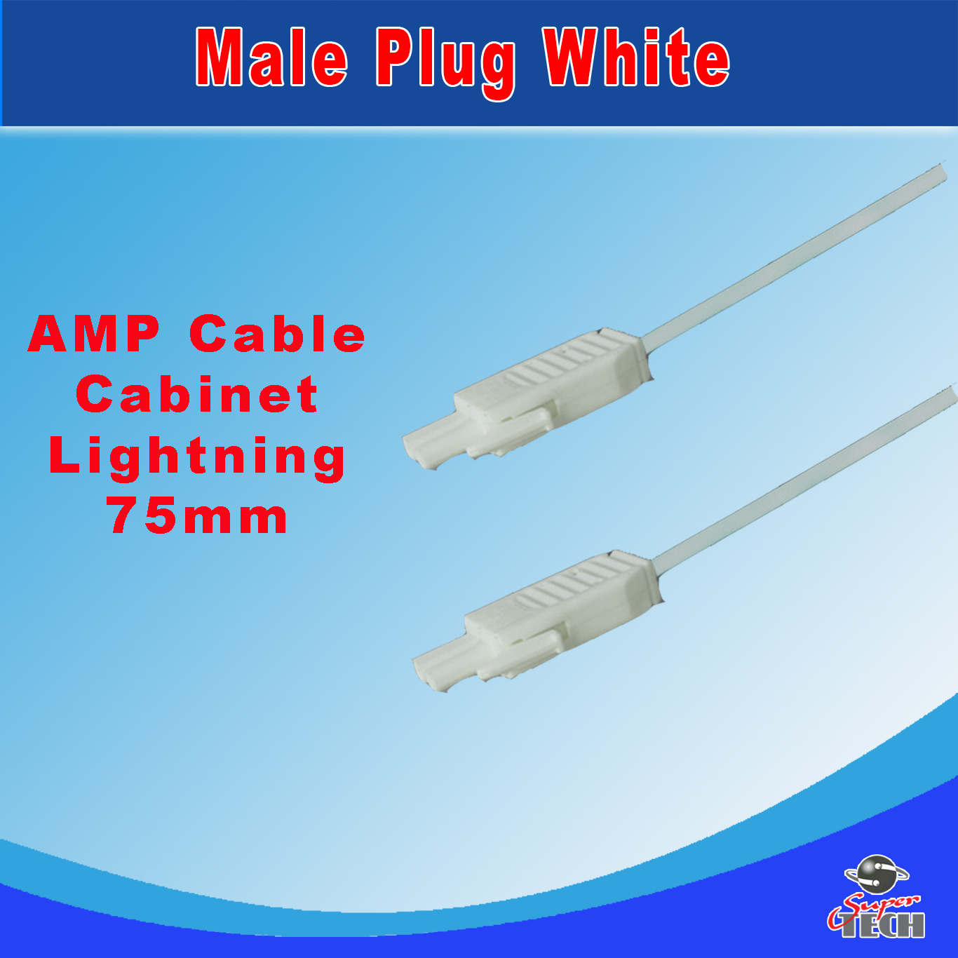 Male Plug White, Cable AMP cable lighting eBay