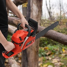 58CC 20in Gas Chainsaw 2 Stroke Gasoline Powered Chain Saws Cutting Wood 2.4kw