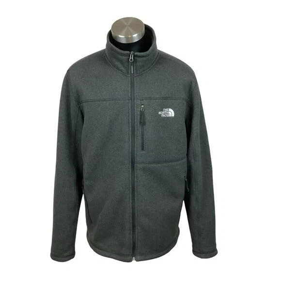 The North Face Full Zip Fleece Jacket Charcoal Gray Mens XL