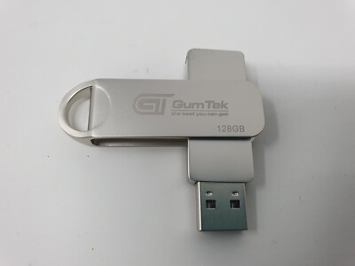 Gumtek 128 GB USB-3.0-Metall-Flash-Laufwerk High-Speicherstick Pen Drive silber