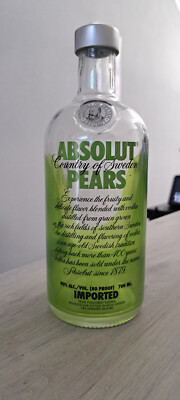 Absolut Vodka Pears  -700 ml leer SAMMLUNGSAUFLÖSUNG Deko, basteln