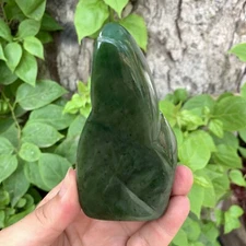 365g Best Quality Green Nephrite Jade Free Form, Nephrite Jade, Nephrite