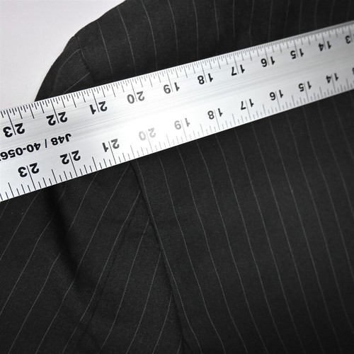 Haggar 52R Black Stripe Mens Blazer Suit Jacket Sport Coat - Picture 10 of 12