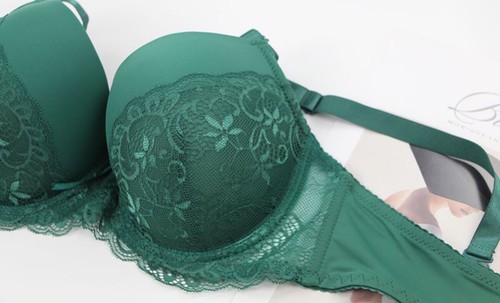 Womens Push up Padded Bra Plunge Underwire Lace Bras Brassiere Lingerie BCD/DD/E - Picture 30 of 43