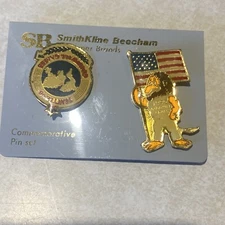 1990 Goodwill Games 2-Pin Set (SmithKline Beecham) New on Card