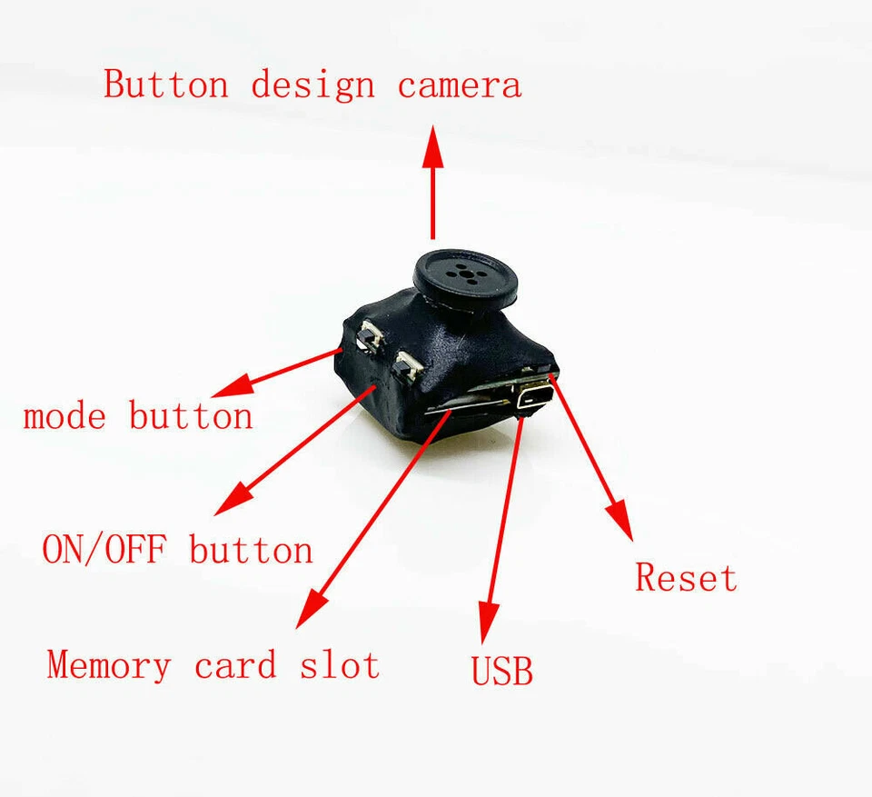 Mini più piccola fotocamera HD 1080P pulsante camicia batteria integrata micro corpo video DVR - Immagine 4 di 4